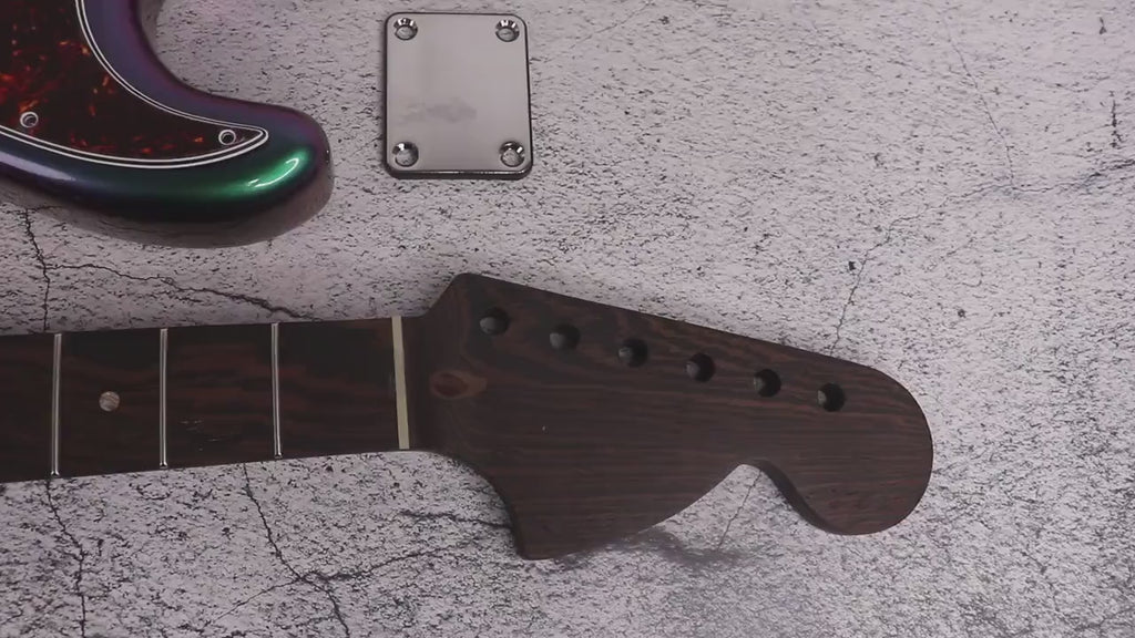 Guitar Kit Mahogany Body Wenge ST Neck Hardware, Chameleon Guitar, Hight Quality Electric Guitar Kit, Neck, Build Your Own DIY