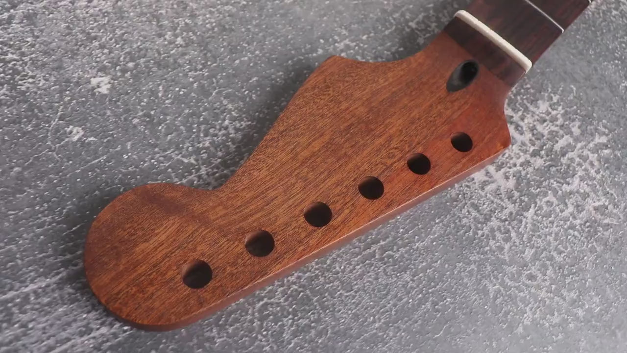S Type Mahogany Satin Neck Stainless Steel Frets, S-Type ST Neck, Jescar Frets, 22 Frets, Electric Guitar Part, Vintage Neck Replacement