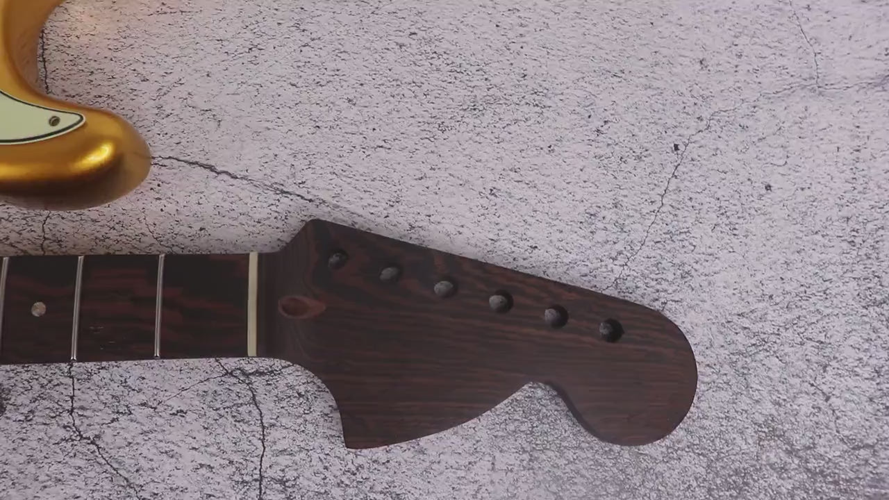 Guitar Kit Golden 2 Piece Mahogany Body Wenge Neck With Hardware, Hight Quality Electric Guitar Kit, Fender Strat Neck, Build Your Own DIY
