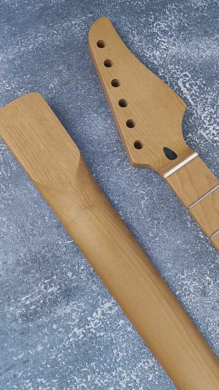 Roasted Maple Neck, 22 Nickel Silver  Satin Neck, Jumbo Jescar Frets, Special Electric Guitar Neck