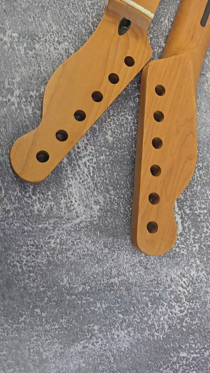 T Type Roasted Maple Neck Stainless Steel Frets, Satin Finish Medium Jumbo 22 Jescar Frets, Guitar Building, Guitar DIY Kit, Vintage Style