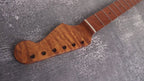 S type Spoke Wheel Roasted Flame Maple Neck, Stainless Steel Frets, Satin ST S-Type Neck, 22 Medium Jumbo Jescar, Guitar Replacement Vintage